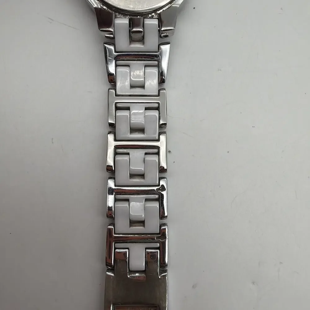 Anne Klein Women’s White Ceramic Silver Tone Watch - Read